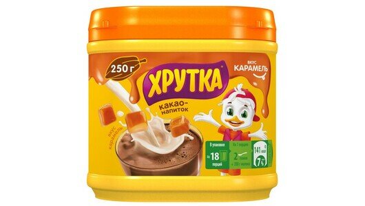 Какао хрутка вкус карамель банка, 250 г