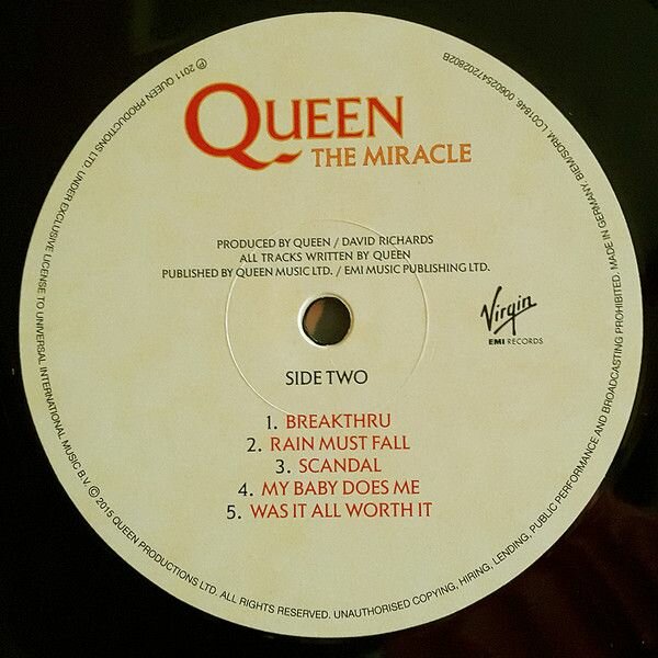 Queen The Miracle (Limited Edition) Виниловая пластинка Universal Music - фото №8