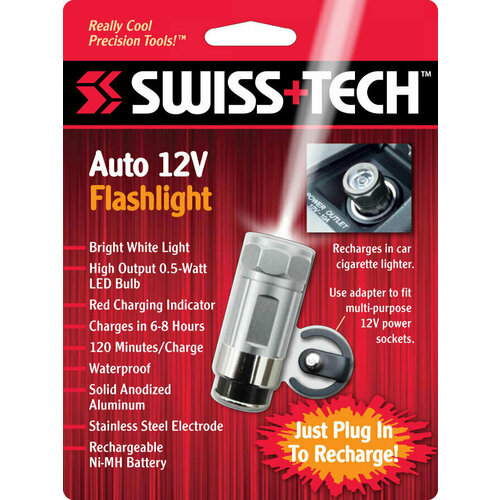 Автомобильный фонарик SWISS TECH AUTO 12V FLASHLIGHT RECHARGEABLE