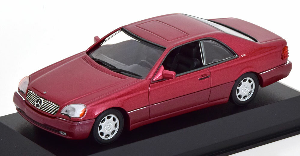 Модель коллекционная MINICHAMPS Mercedes W140 600 sec (C140) 1992 red metallic