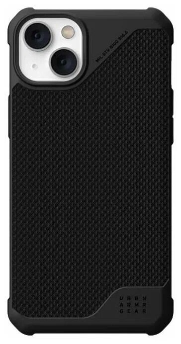 Чехол с поддержкой MAGSAFE Uag Metropolis LT ткань Kevlar для iPhone 14 Plus 6.7", цвет черный (Black)