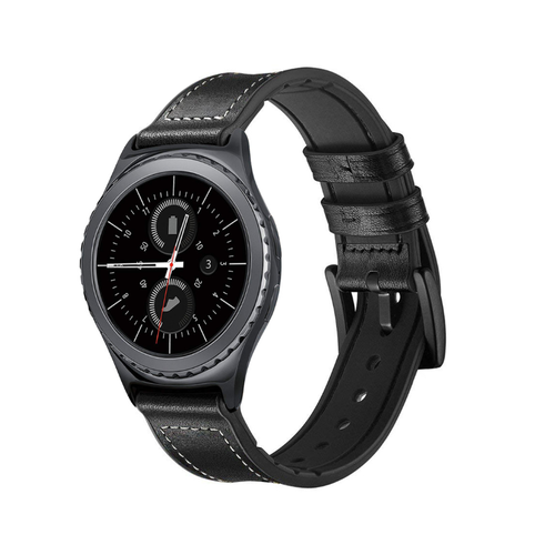 Сменный кожаный ремешок MyPads для умных смарт-часов Samsung Gear S3 Classic / Frontier SM-R760 / R770 из кожи (22mm)