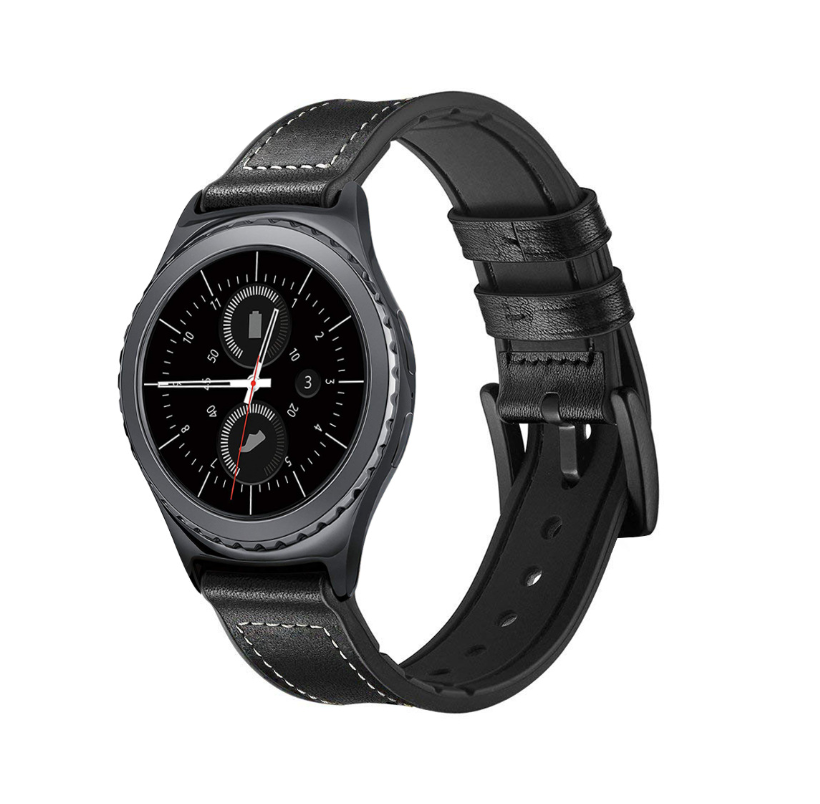 Сменный кожаный ремешок MyPads для умных смарт-часов Samsung Gear S3 Classic / Frontier SM-R760 / R770 из кожи (22mm)