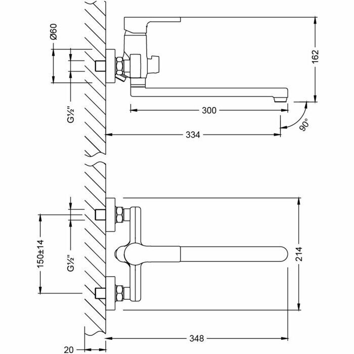 Смеситель для ванной с душем LEMARK LM0651C - фото №7