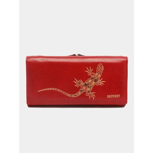 фото Кошелек sezfert, фактура гладкая, красный