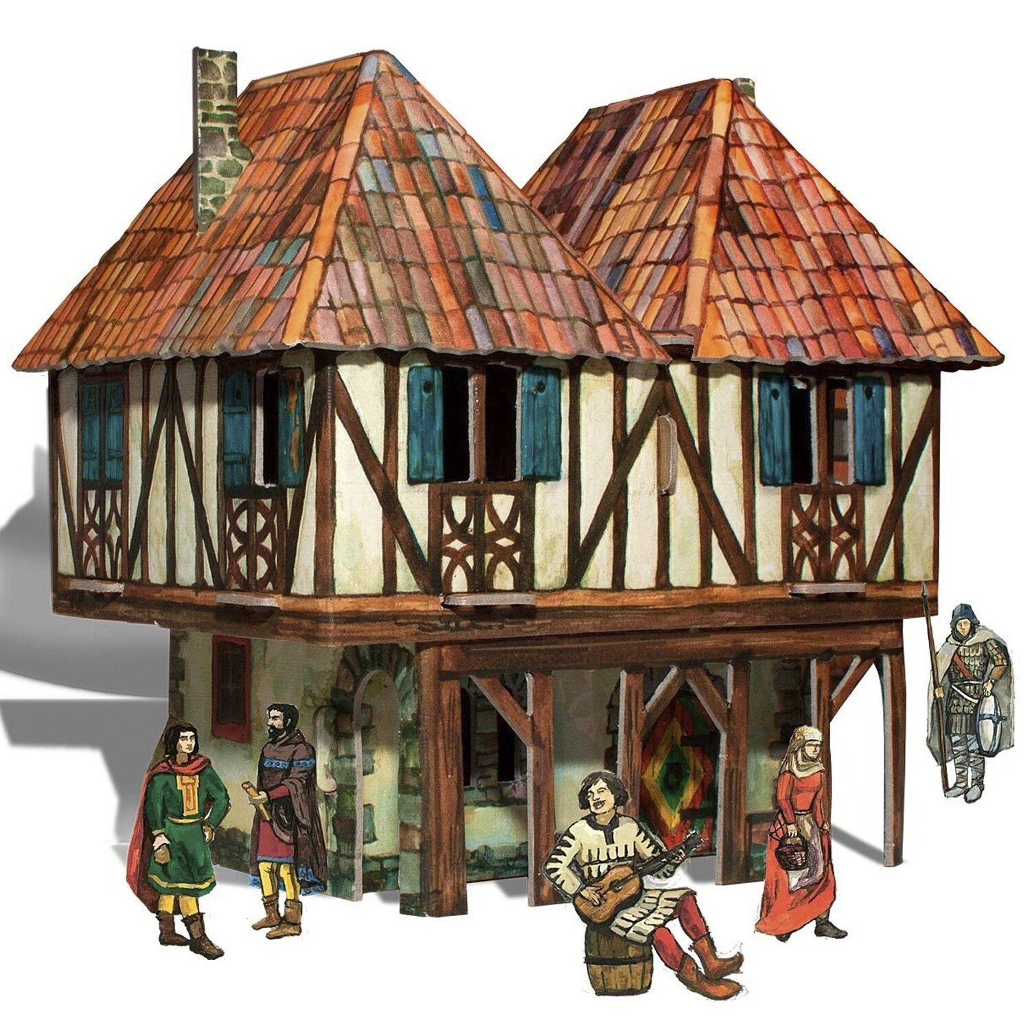 Сборная модель Умная Бумага "Средневековый город", Дом бюргера, картон
