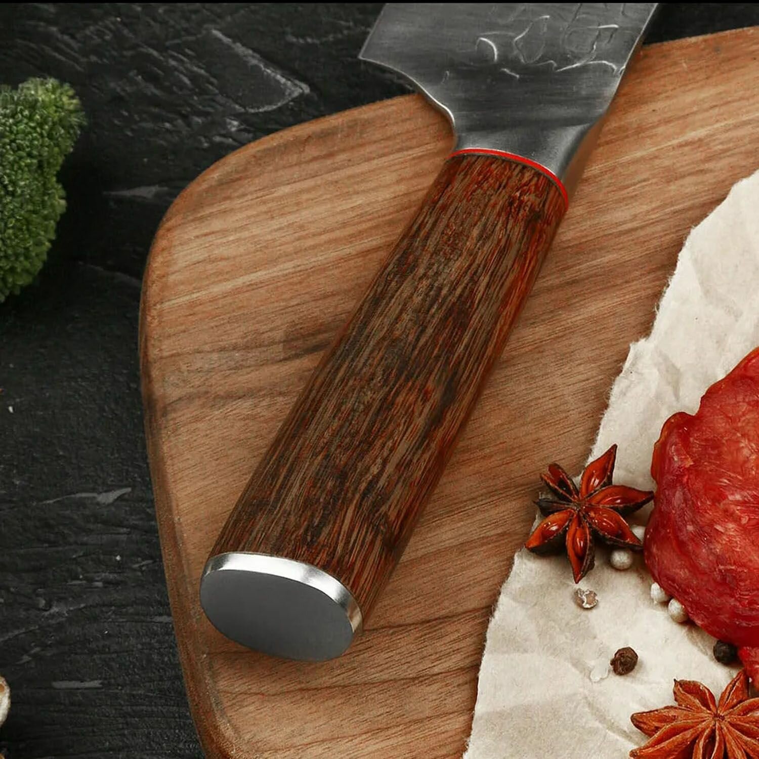 Kimatsugi / Японский поварской кухонный нож Киритсуке. Серия Totori. Нержавеющая сталь AUS-8. Длина лезвия 206 мм. В подарочной коробке