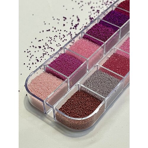 Микробисер ассорти 12 цветов по 5гр Набор 1 450₽