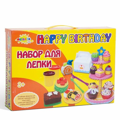 Набор для лепки Happy Birthday-Волшебство кулинарии, ALTACTO CLAY набор для лепки altacto clay мини фабрика 4 цвет