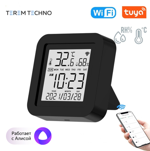 Умный датчик температуры и влажности + умный пульт Tuya для Алисы Wi-Fi ...