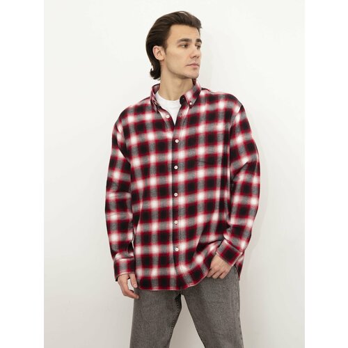 фото Рубашка street soul, размер 165 s, бордовый