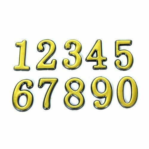 Цифры самоклеющиеся МАЛ 69 ЗОЛ (25/150) номер двер 6 мат зол 40x32x4