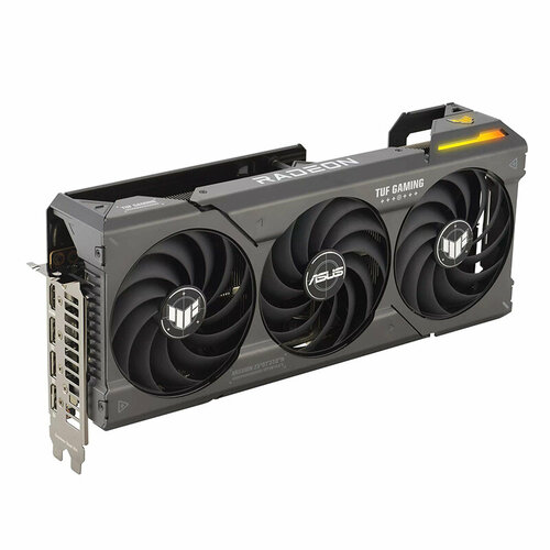 Видеокарта ASUS TUF Gaming Radeon RX 7800 XT OC Edition 16GB 2254Mhz PCI-E 4.0 16384Mb 19500Mhz 256 bit HDMI DP TUF-RX7800XT-O16GGAMIN t128015bu двухшариковый подшипник 3 шт лот 75 мм 7pin для asus gtx 1660ti 1660super rx5700 xt tuf x3 oc графический охлаждающий вентилятор