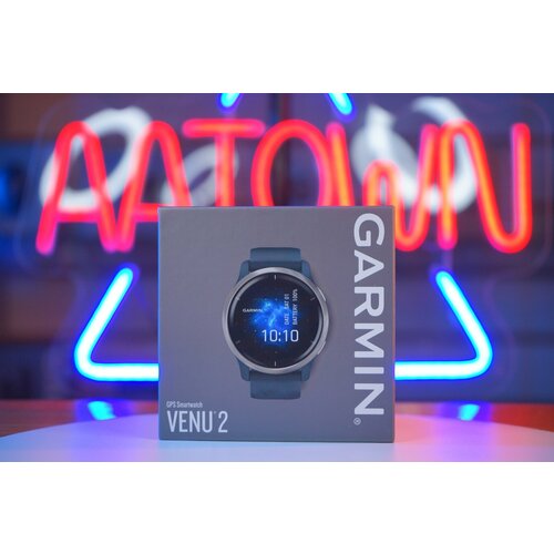 Garmin Venu 2 - Silver Stainless Steel Bezel with Granite Blue Case and Silicone Band 4479900₽