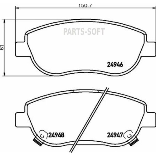 BEHR-HELLA 8DB355014871 Колодки тормозные дисковые 1200₽