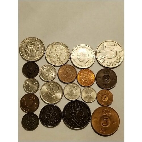 расширенная коллекция 50 монет снг без повторов по типу xf unc Коллекция монет Швеции 19 штук без повторов по типу. 1907-2003. Из обращения.