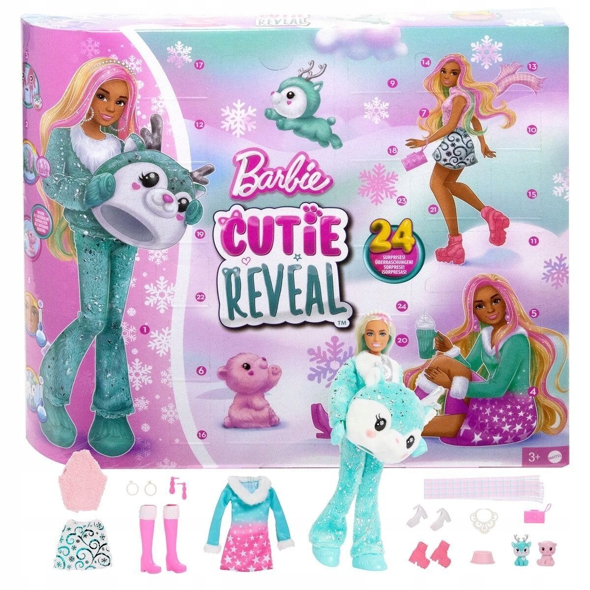 Набор Barbie Адвент календарь 2023, HJX76 розовый