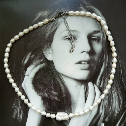 Чокер, жемчуг пресноводный культивированный, длина 39 см, белый