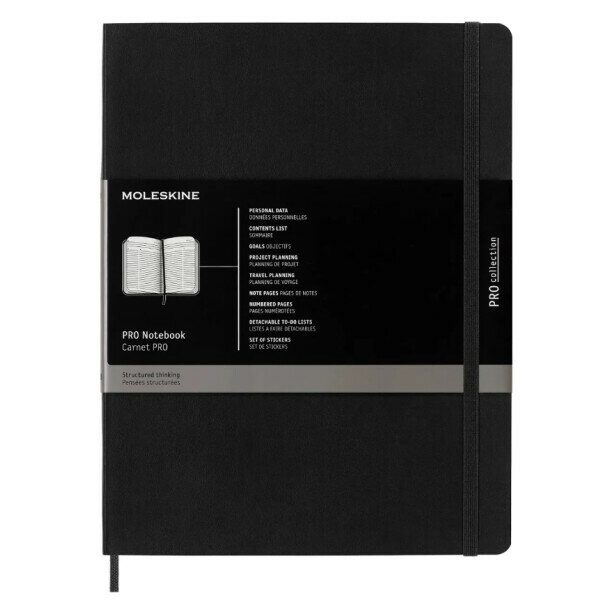 Блокнот Moleskine PROFESSIONAL SOFT XL 190х250мм 192стр. мягкая обложка фиксирующая резинка черный - фото №10