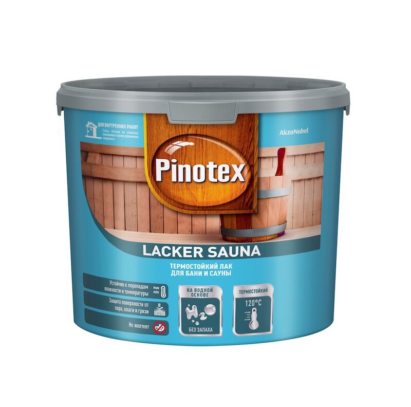 Лак Pinotex Lacker Sauna полуматовый 2,7л