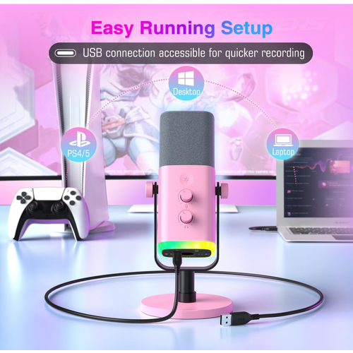 Микрофон Fifine AM8 Динамический USBXLR Розовый 854000₽