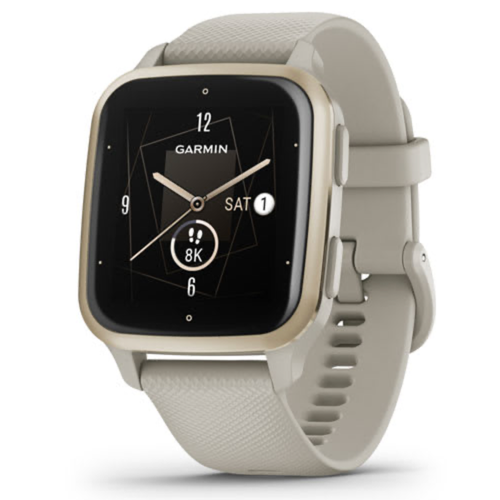 Умные часы Garmin Venu Sq 2 Music Edition Cream Gold Aluminium Bezel with French Grey Case and Silicone Band 010-02700-12 33190₽