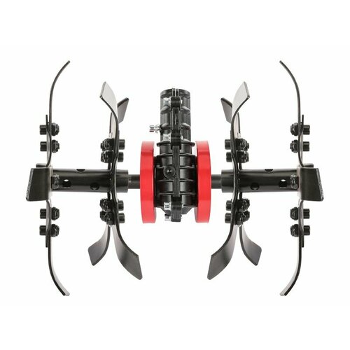 Насадка - культиватор для бензотриммера 26мм (9T) сабельные фрезы, с пыльником (редуктор с подшипниками) Maxtool