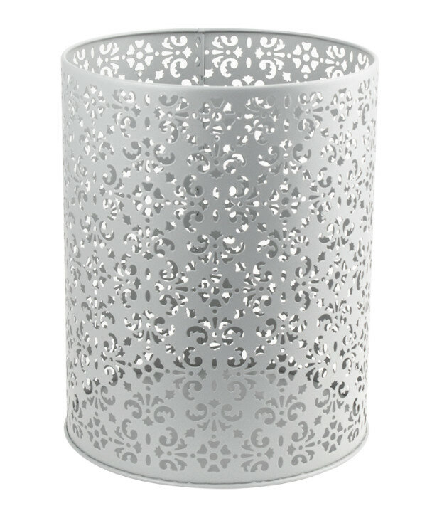 Ведро мусорное Sanaks декорированное с узором серебро 5л 8035