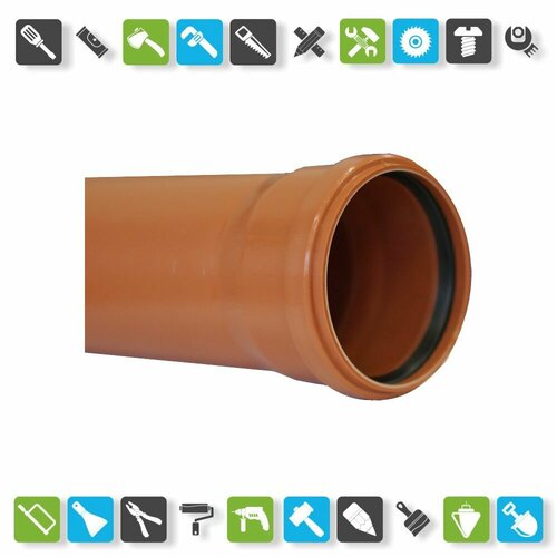 Труба канализационная наружная SN4 d 110х3,4х1000 мм