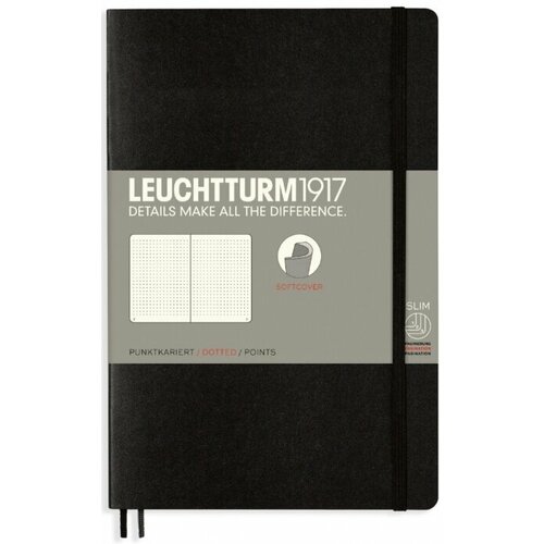 Leuchtturm 358291 Блокнот leuchtturm classic b6 80 гм2 123 стр в точку мягкая обложка черный 2789₽
