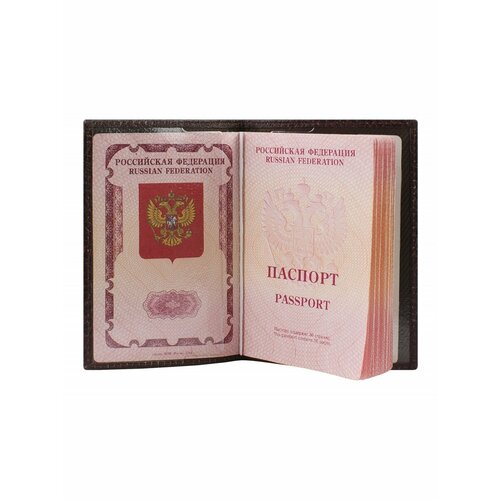 Обложка для паспорта Franchesco Mariscotti Обложка в стиле минимализм, коричневый