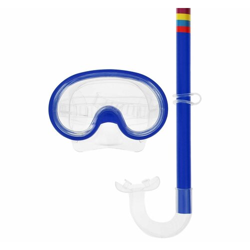 Набор для плавания детский ONLYTOP: маска, трубка, цвета микс