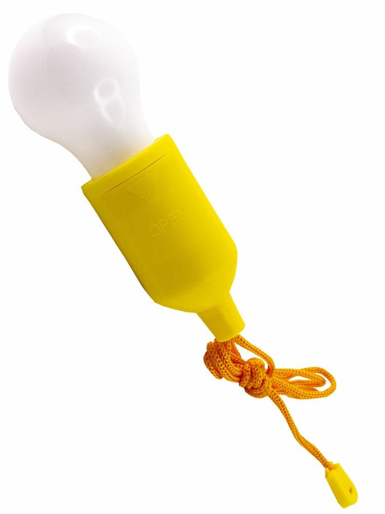 Лампочка-фонарик на шнурке LED Hange Lampe , светодиодный подвесной светильник, жёлтый