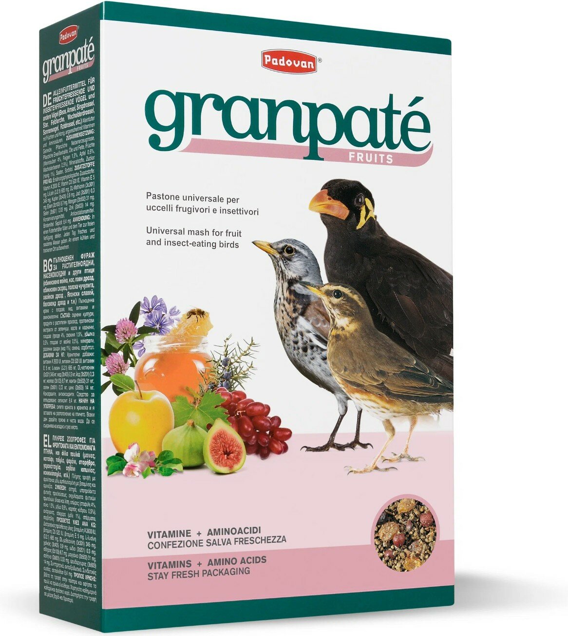 Padovan корм Granpatee Fruits для насекомоядных птиц, 1кг