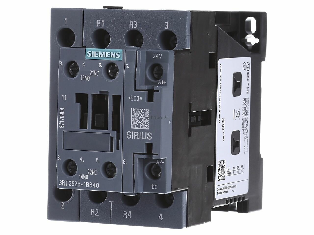 Магнитный контактор 25A 0V AC 24VDC 3RT2526-1BB40 – Siemens – 4011209834859