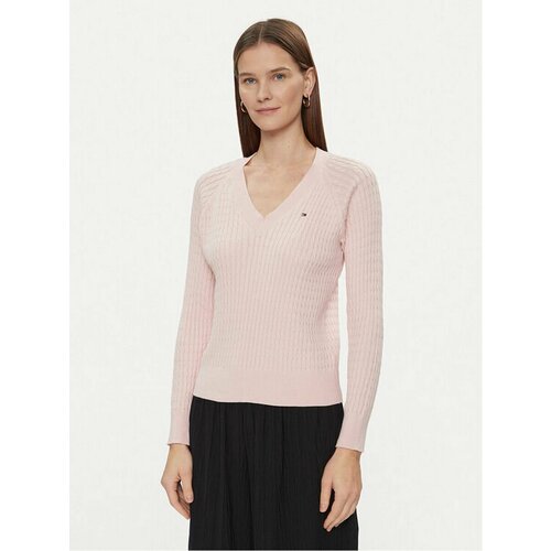 Пуловер TOMMY HILFIGER, размер XS [INT], розовый пуловер billionaire v neck sweater молочный