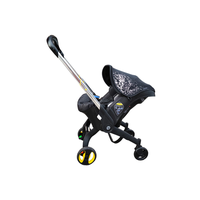 Коляска - автолюлька (до 13 кг) stroller 4 in1, черная серебряные звезды