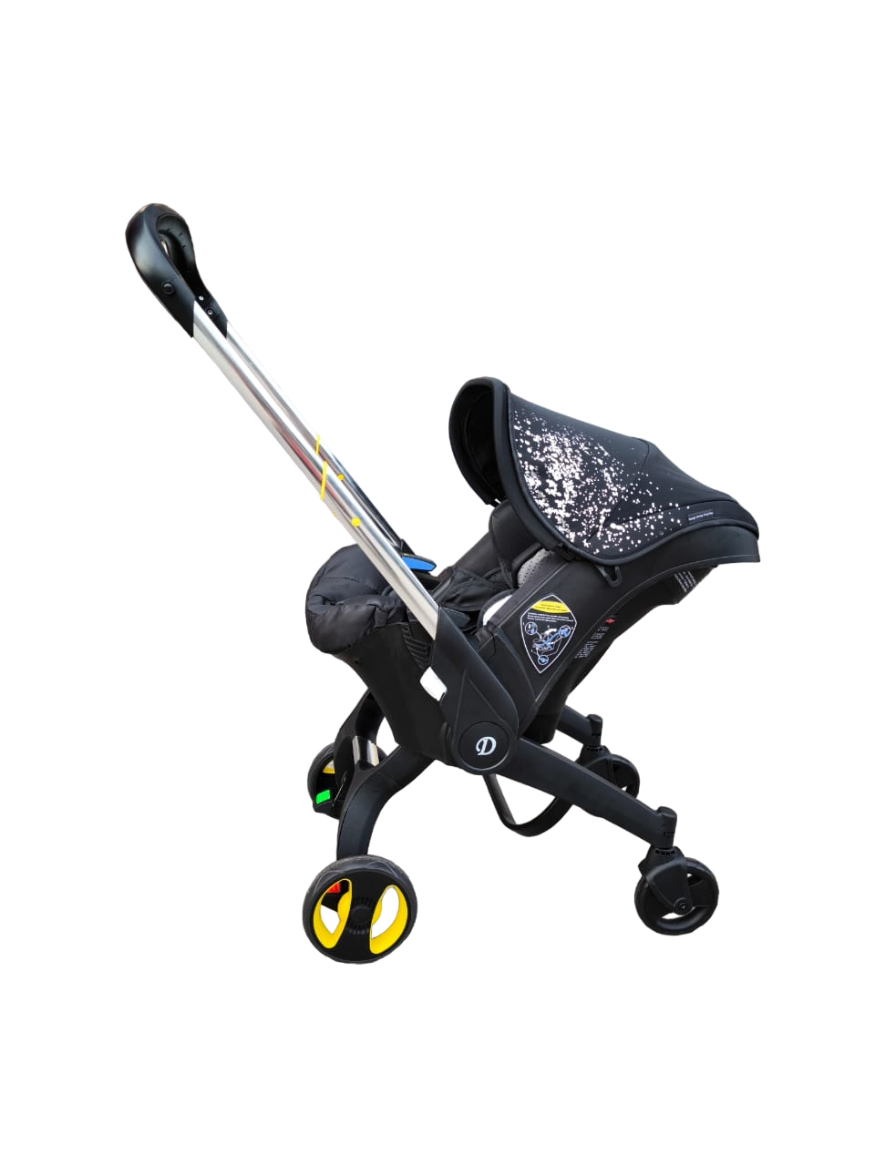 Коляска - автолюлька (до 13 кг) stroller 4 in1 черная серебряные звезды