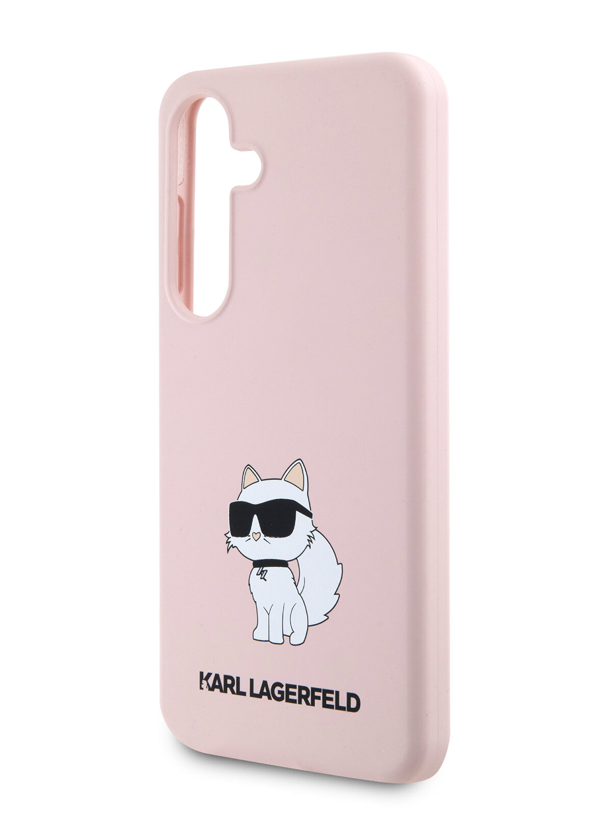Lagerfeld для Galaxy S24+ чехол Liquid silicone NFT Choupette Hard Pink