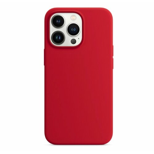 Чехол для iPhone 13 Pro Max Liquid Silicone Case Red