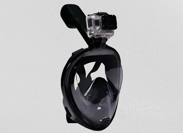Маска для дайвинга на все лицо с трубкой и креплением для GoPro (размер S )