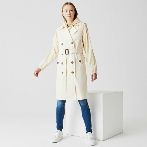 Куртка LACOSTE, размер T36, бежевый жилетка мужская с хлопковой подкладкой толстая жилетка без рукавов теплая зимняя куртка 5xl