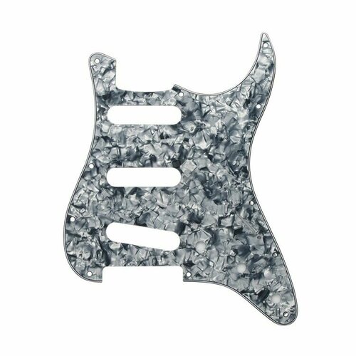 Панель/пикгард для электрогитары. Pickguard Stratocaster SSS серый перламутр transparent red pvc 11 holes sss prewired pickguard set pickup knobs