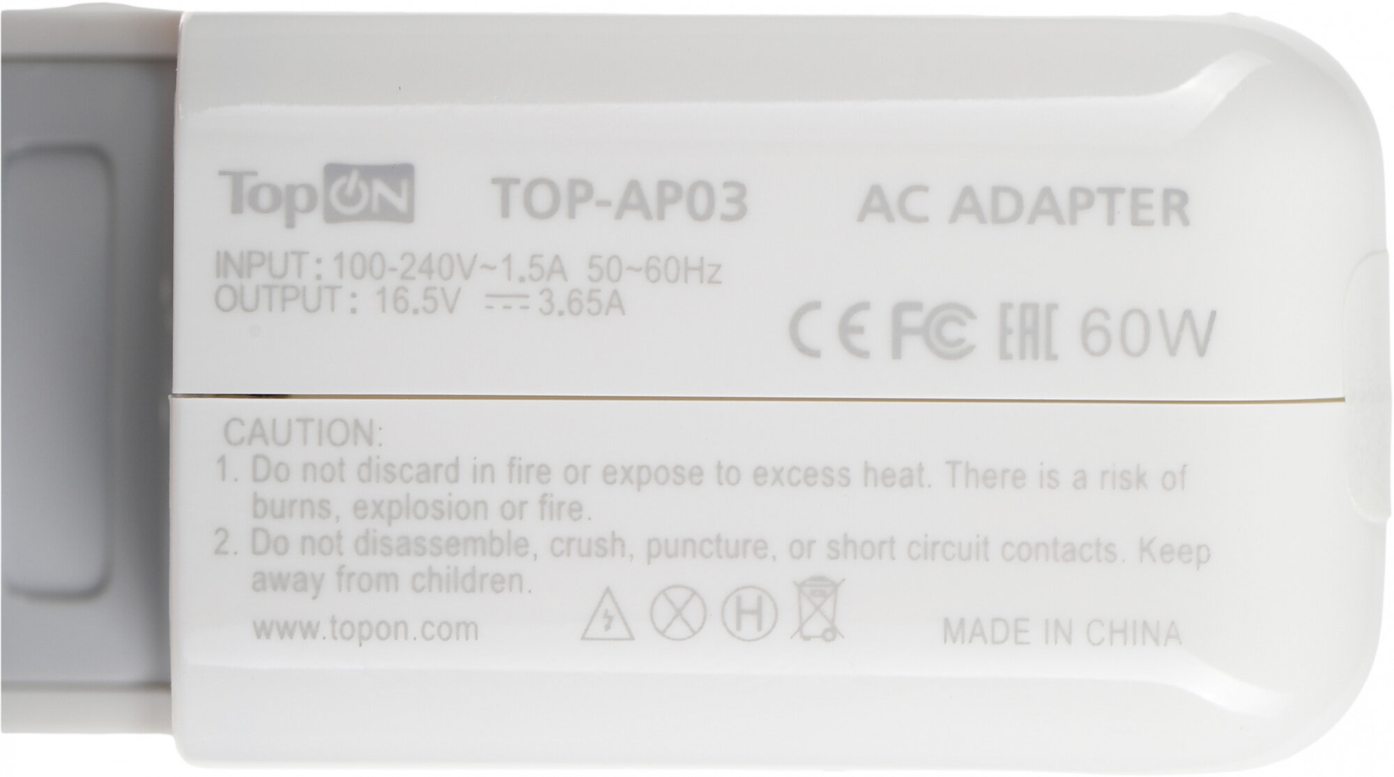 Зарядное устройство TopON TOP-AP03 для Apple MacBook Pro 13" совместим с MagSafe 2 - фото №11