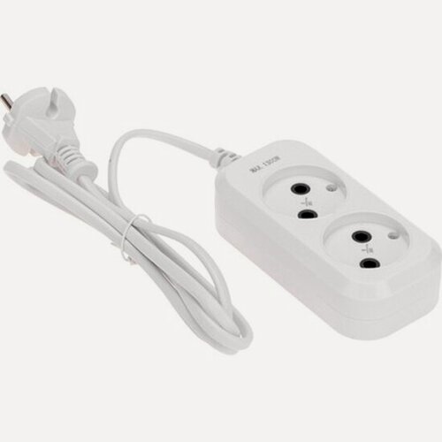 Изображение товара Удлинитель Proconnect 1.5 м, 2 гнезда, 2х0.75 кв. мм, б/з, белый