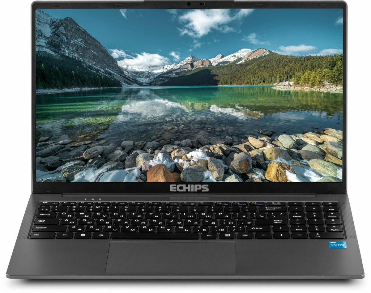Ноутбук ECHIPS Hot NB15A-RH NB15A-RH 15.6" IPS Intel Core i3 1025G1 1.2ГГц 4-ядерный 16ГБ LPDDR4 512ГБ SSD Intel UHD Graphics Windows 11 Professional серый