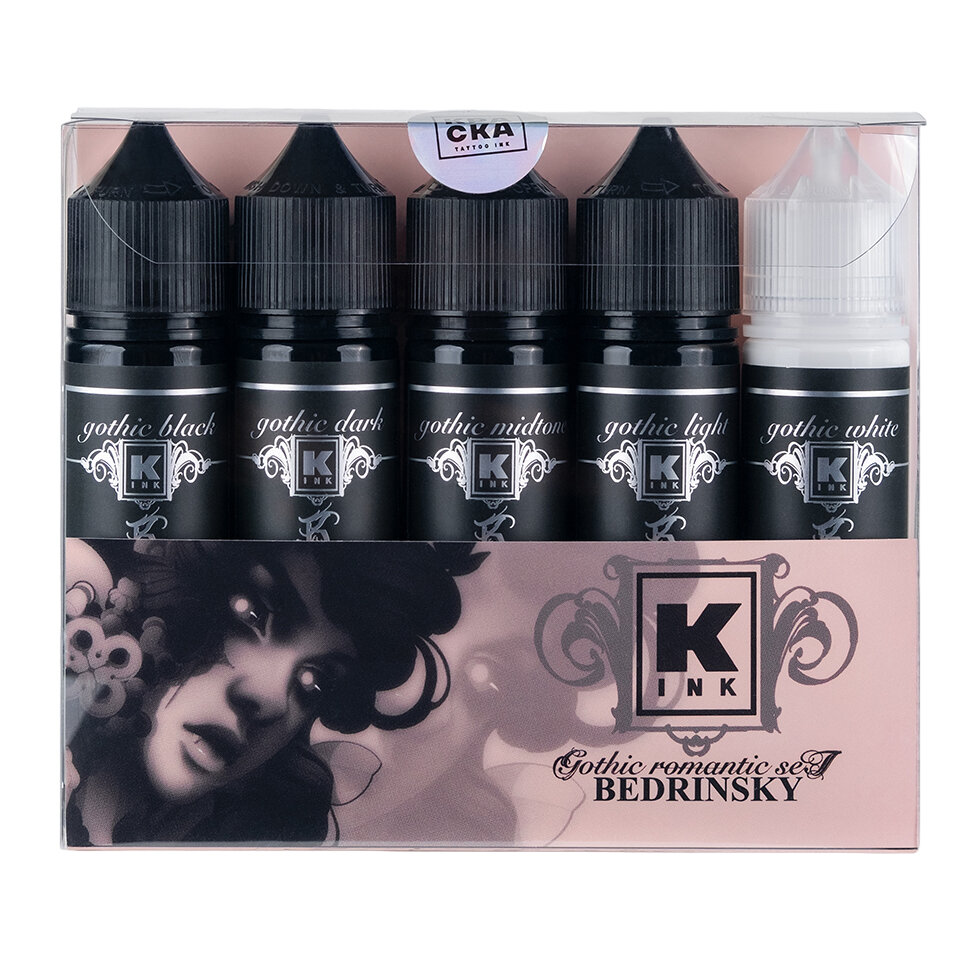 фото Тату набор краска Tattoo Ink - Сет грейвошей Дениса Бедринского 60 мл