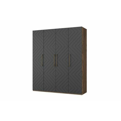 Шкаф 4-х створчатый Копенгаген - Дуб Самдал Серый графит 44990₽