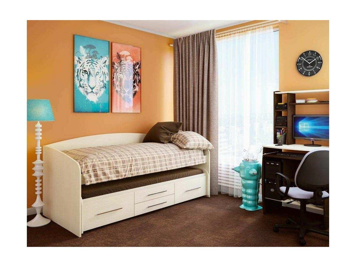 фото Кровать 2-х ярусная Адель-5 Вудлайн кремовый