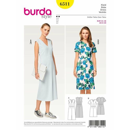 Выкройка Burda 6511 Платье